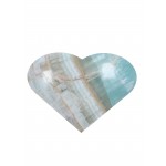 Calcite Carribean Blue (Blue Aragonite) Puff Heart 55mm (65g)